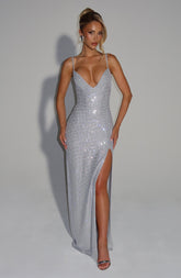 Ashton Maxi Dress - Silver Dress Babyboo Fashion Premium Exclusive Design